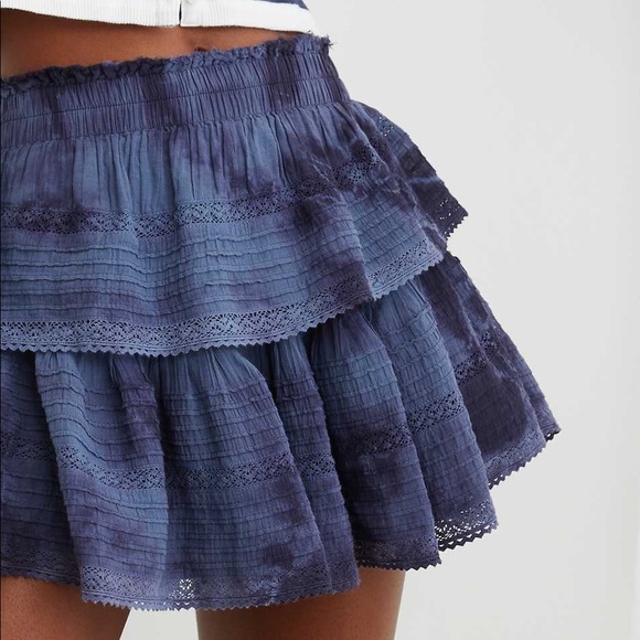 aerie Dresses & Skirts - NWT Aerie Rock N Ruffle Tie Dye Mini Skirt